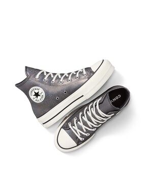 Converse Chuck Taylor All Star Lift Hi Glitter Platform Womens 8 New